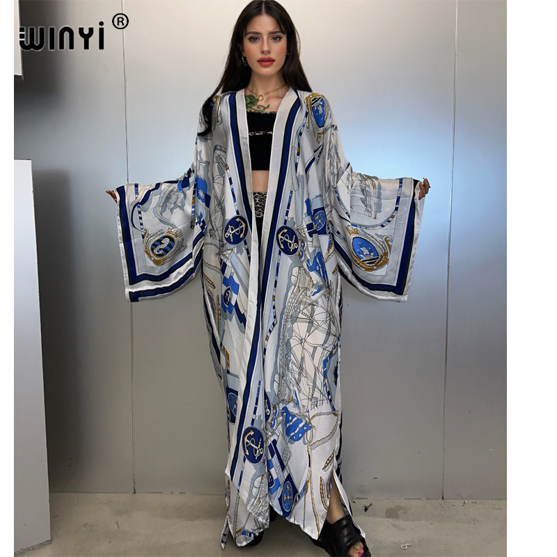 Cover Up Kaftan - WINYI kimono zomerkaftan strandkleding Cardigan modieuze