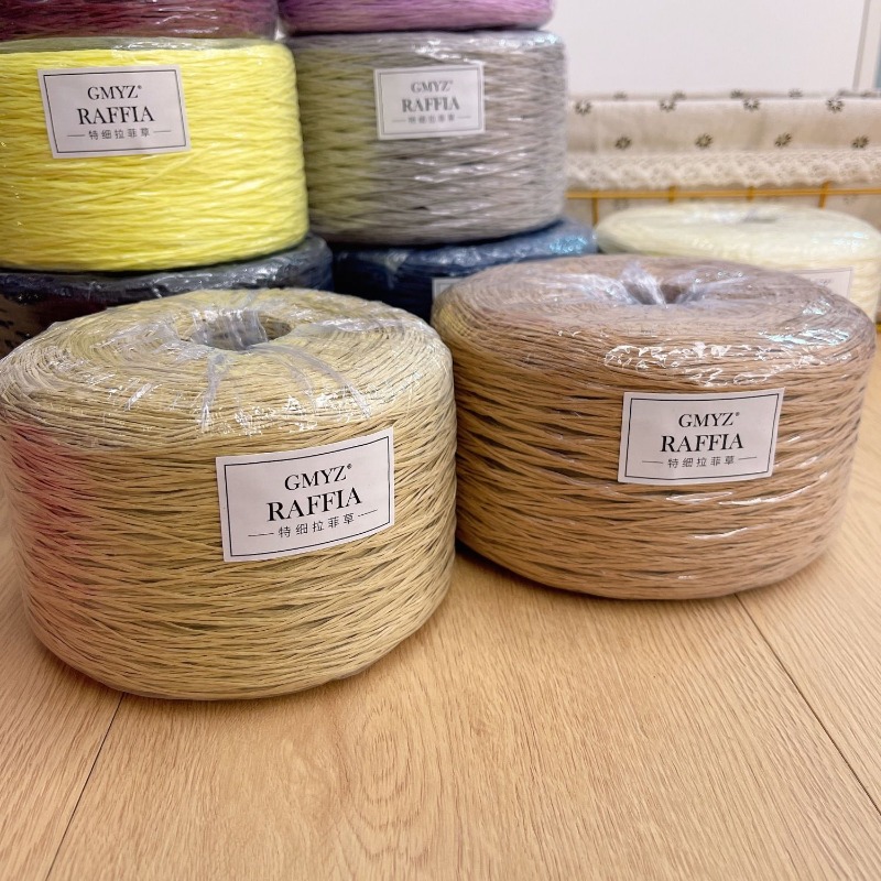 Crochet Bag Raffia - 250 g/stks dun plat raffia garen