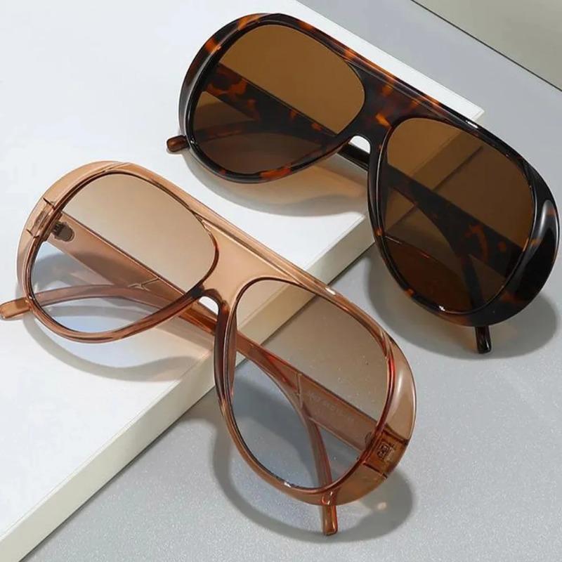 Sunglasses Cat Eye - Vintage oversized vierkante theeblaauwe gradient zonnebril