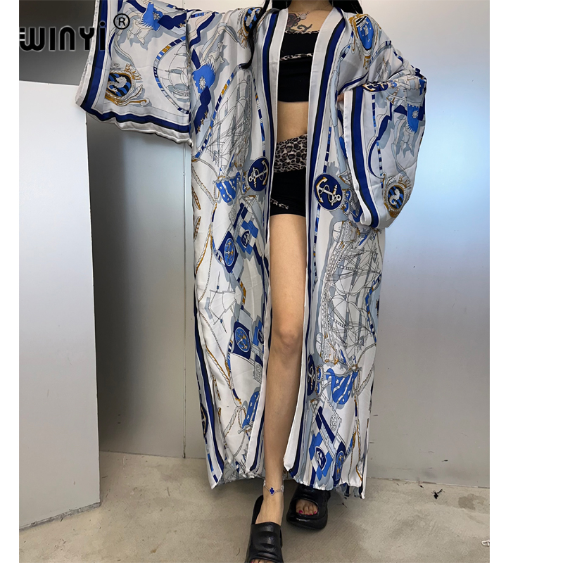 WINYI kimono zomerkaftan stran - Cover Up Kaftan recensie en prijs