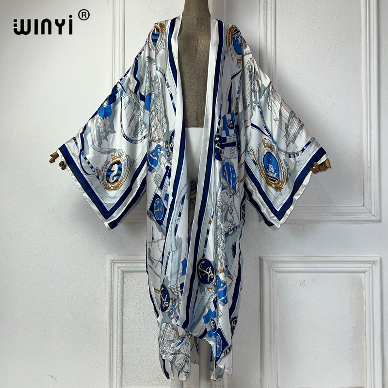 WINYI kimono zomerkaftan stran - Cover Up Kaftan recensie en prijs