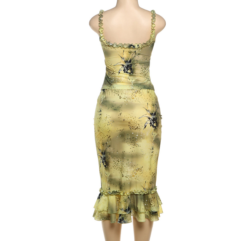 Tweedelig damespak met bloemen - Midi Skirt Floral recensie en prijs