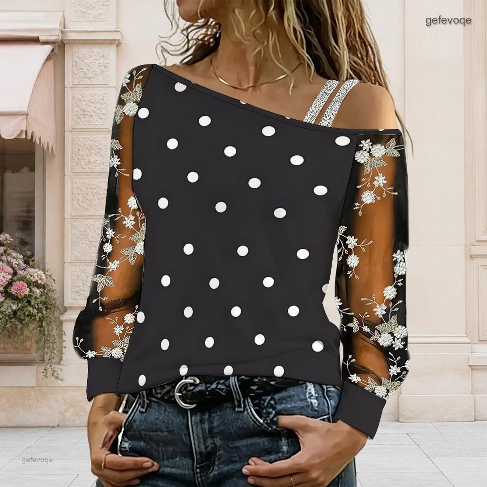 Dames off-shoulder blouse, asy - Blouse Off Shoulder recensie en prijs
