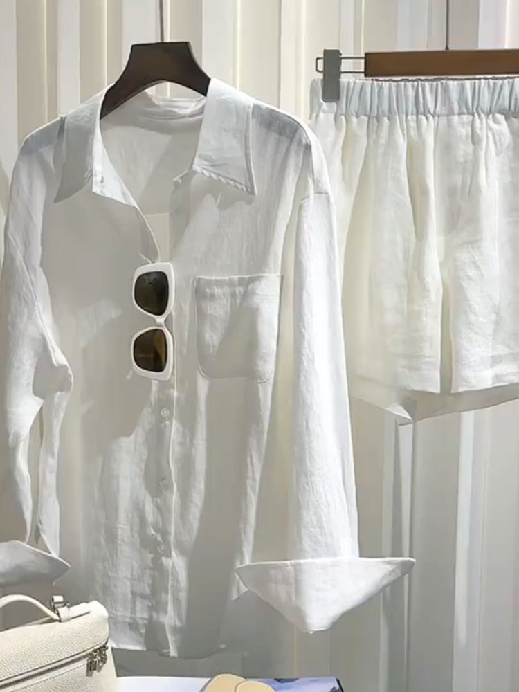 Zomer dames linnen shirtset, l - Linen Pant Wide recensie en prijs