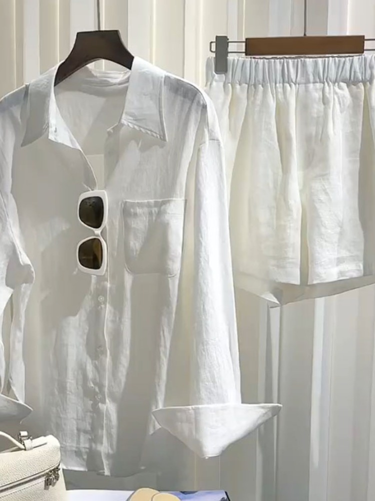 Zomer dames linnen shirtset, l - Linen Pant Wide recensie en prijs