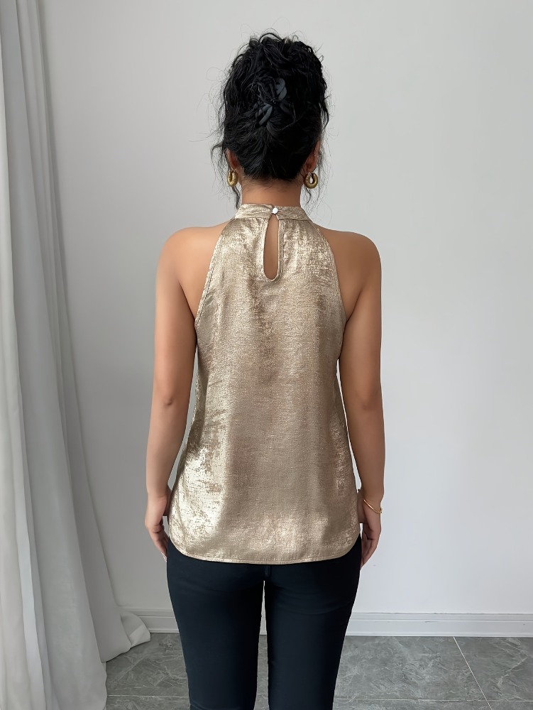 Champagne gouden glanzende gla - Blouse Off Shoulder recensie en prijs