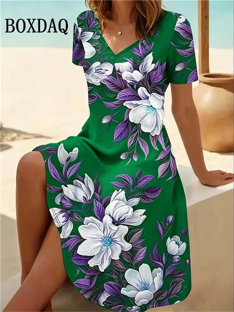 6XL Plus Size Vrouwen Jurken Z - Romper Floral Print recensie en prijs