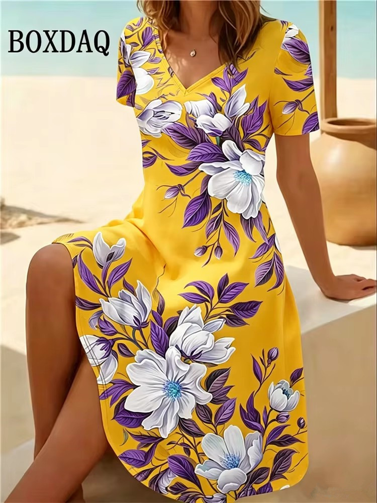 6XL Plus Size Vrouwen Jurken Z - Romper Floral Print recensie en prijs