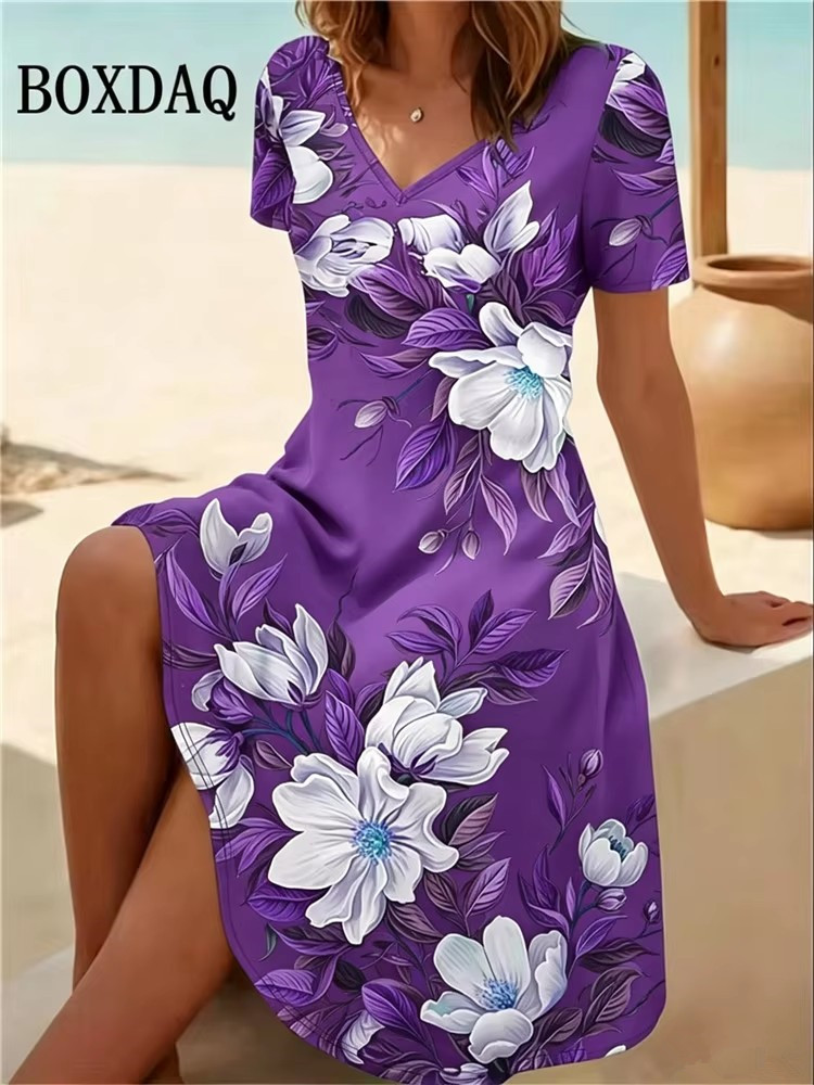 6XL Plus Size Vrouwen Jurken Z - Romper Floral Print recensie en prijs