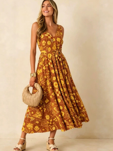 Zomer 2026 Grote Maat Bloemend - Linen Dress Wrap recensie en prijs