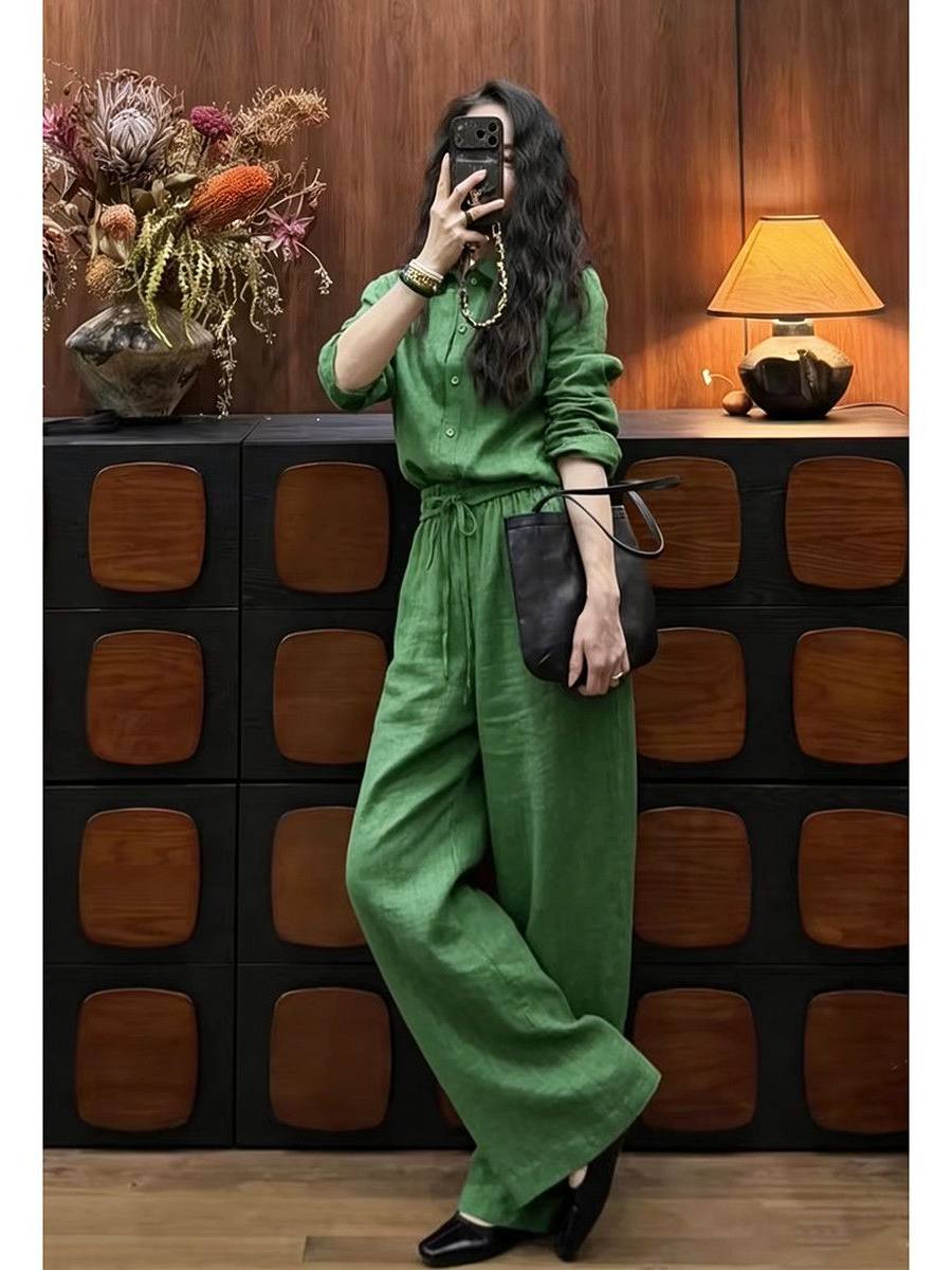 Loszittende linnen blouse en w - Linen Pant Wide recensie en prijs