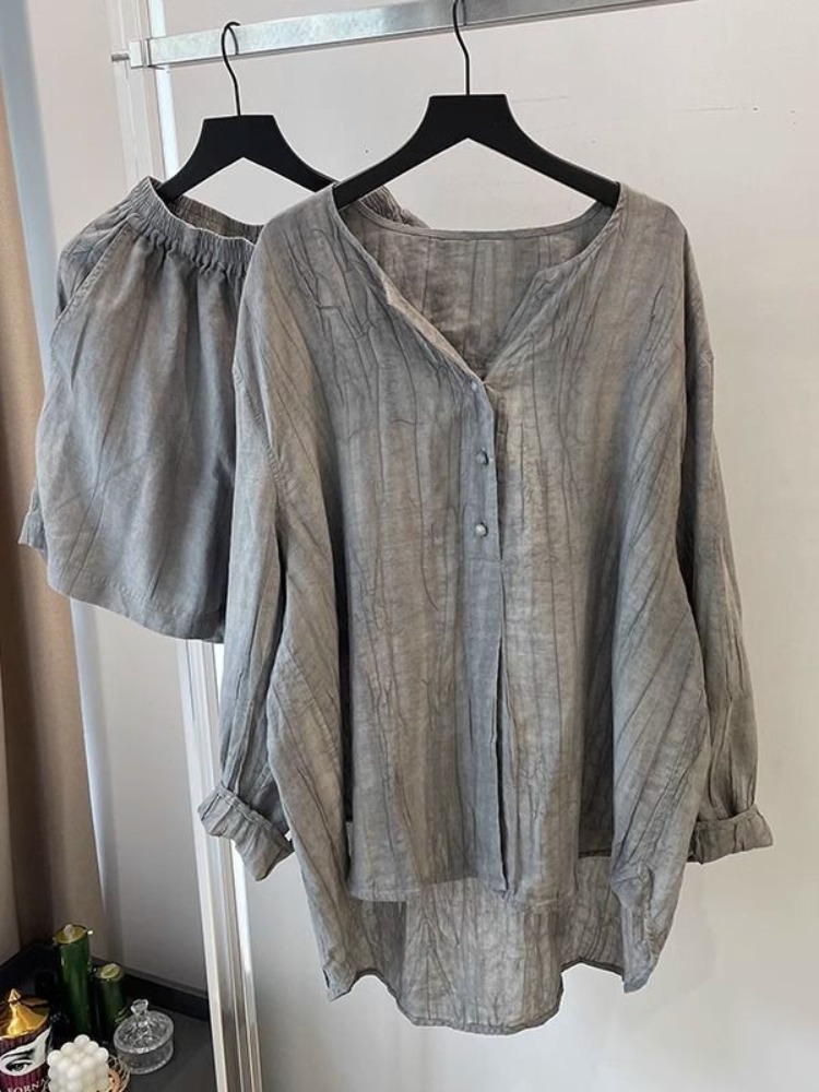 Elegant gevouwen grijs katoene - Linen Pant Wide recensie en prijs