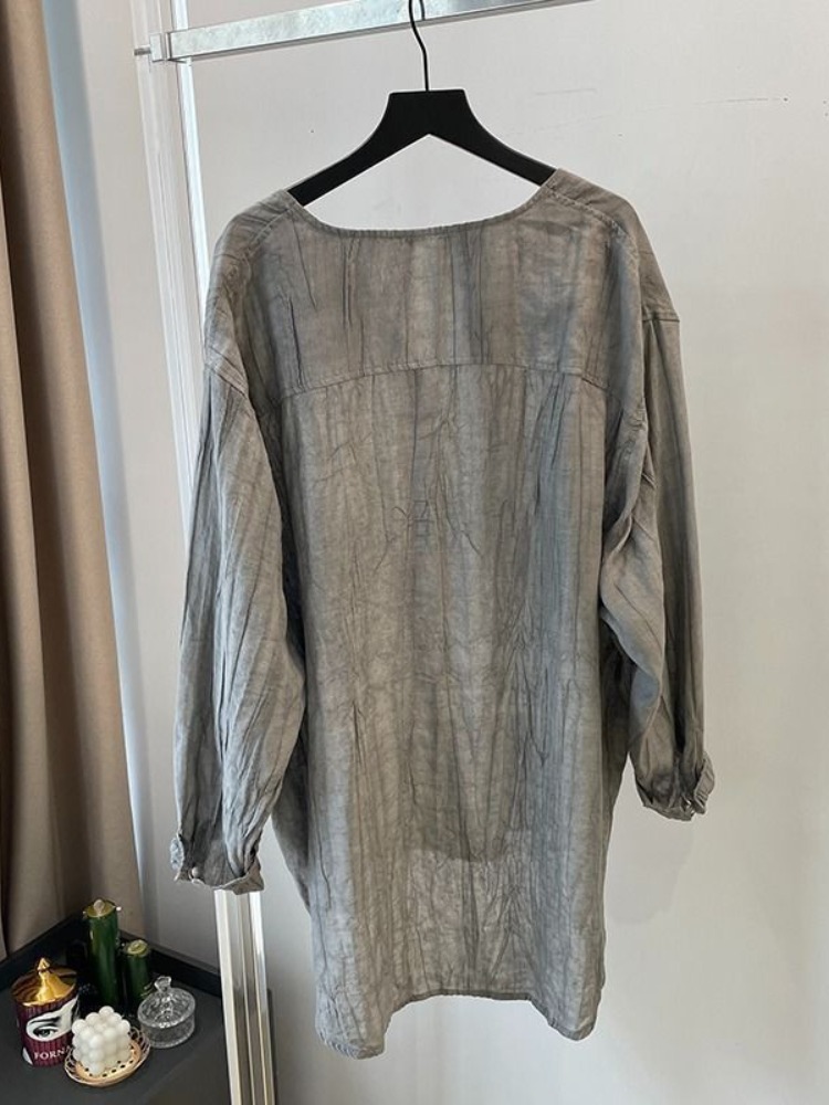 Elegant gevouwen grijs katoene - Linen Pant Wide recensie en prijs